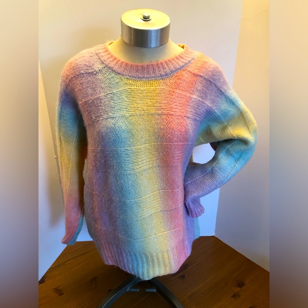 Fuzzy Rainbow Sweater